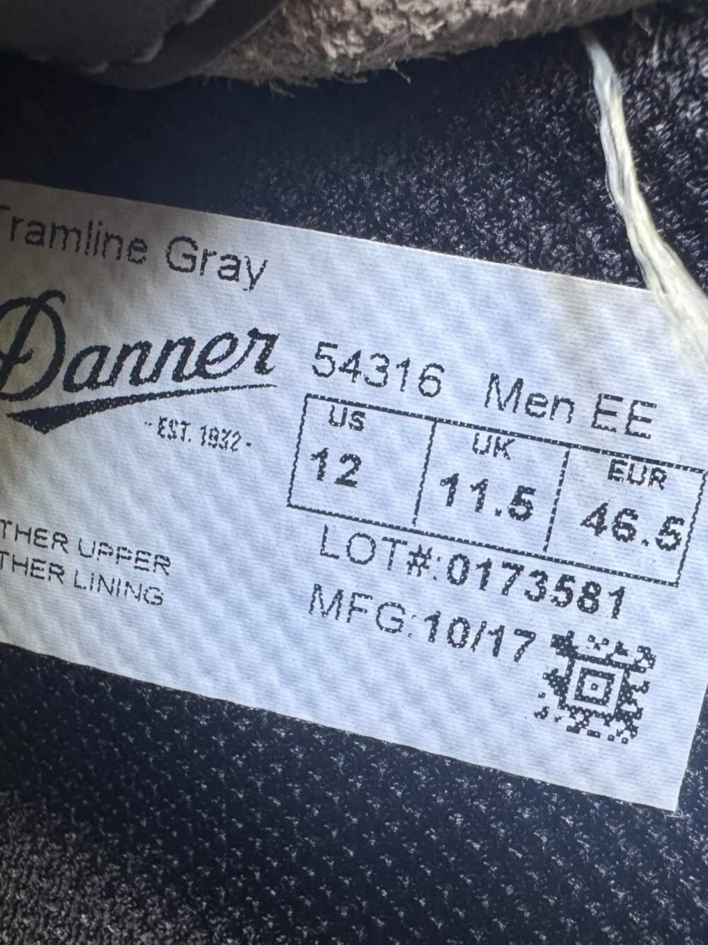 Danner Tramline Gray Suede Boots Men's 12 EE Wide